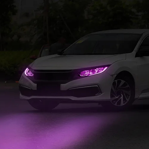 Vista 10 de TOMALL 1 par de películas de vinilo para faros delanteros, tinte de humo compatibles con Honda Civic 2016-2021, calcomanías autoadhesivas para 20%