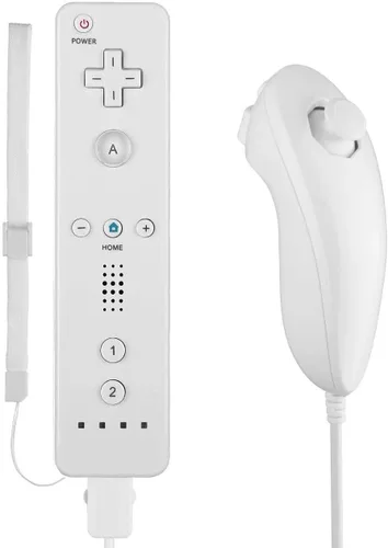 Vista 12 de Lyyes Wii Remote Controller with Nunchuck, Silicon Case and Strap for Wii U (Blue)