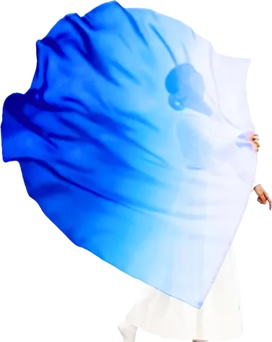 Vista 11 de Wuchieal Bandera de alabanza de 55" de 1 pieza con poste escalable, bandera de adoración Semicírculo Alas de Ángel de Adoración para Danza