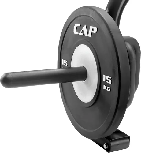 Vista 9 de CAP Barbell Barra de trampa abierta Deluxe - Barra hexagonal y de encogimiento para pesas olímpicas y estándar