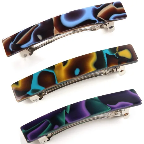 Vista 8 de Pasadores de pelo para mujer, pasador de pelo francés, pinzas grandes de acetato para el cabello, pasador antideslizante, accesorios