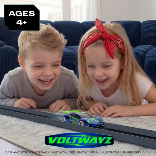 Vista 7 de Pista recta y curva compatible con Hot Wheels – Juego de 24 canaletas a escala 1:64 (20 pies en total) – Rectas de color gris asfalto, curvas