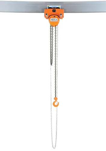 Vista 3 de Vestil LOW-4P - Polipasto de cadena combinado con espacio libre de empuje bajo, capacidad de 4000 libras, brida de haz I de 3-1/2 "- 8