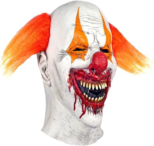 Vista 2 de Clown Joker Mask Scary Evil Funny Clown Costume Horror Latex Masks Halloween Carnival Costume Party Adult
