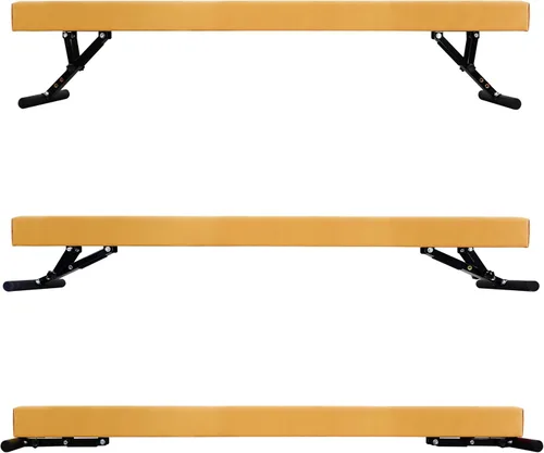 Vista 25 de FC Funcheer - Viga de equilibrio ajustable para niños - Viga de gimnasia de 8 pies - Viga de piso alto y bajo para todos los niveles de gimnasia