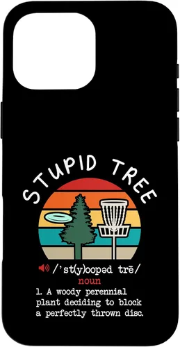 Vista 19 de Disc Golf Stupid Tree Funny Disc Golfing Lover Player Gift Case for iPhone 17
