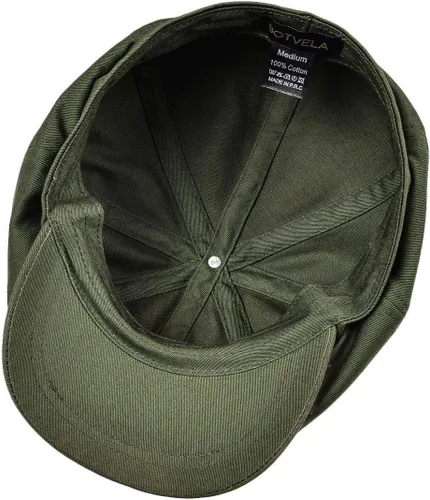 Vista 6 de BOTVELA Gorra plana de Newsboy para hombre, 100% algodón, Gatsby Ivy Golf Cabbie Hat