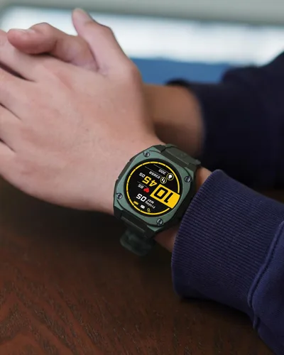 Vista 9 de Easfone B3 Sport Smart Watch, reloj de fitness AMOLED de 1.28 pulgadas con frecuencia cardíaca/sueño/impermeabilidad IP68/más de 120 modos Verde