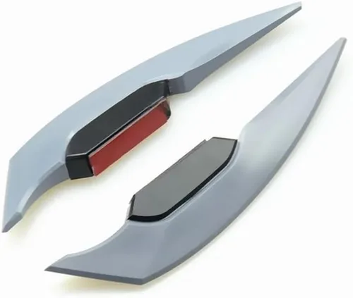 Vista 15 de Wings Side Fairing Motorcycle Winglets Fairing Side Spoiler Wind Wing Stickers Universal for Nt 1100 for Fz6 for Remax WHITE