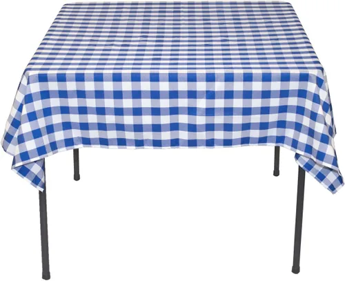 Vista 14 de LinenTablecloth - Mantel cuadrado de poliéster de 54 pulgadas, color blanco y negro