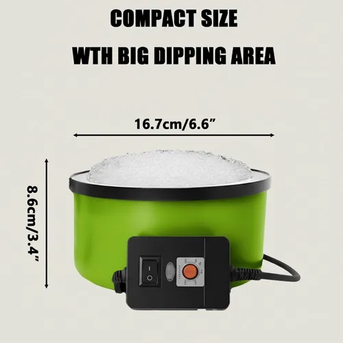 Vista 2 de Olla eléctrica de pegamento para manualidades con pellets de 1 libra, temperatura ajustable de 225-400 °F, olla caliente de 5.4 fl oz, diámetro