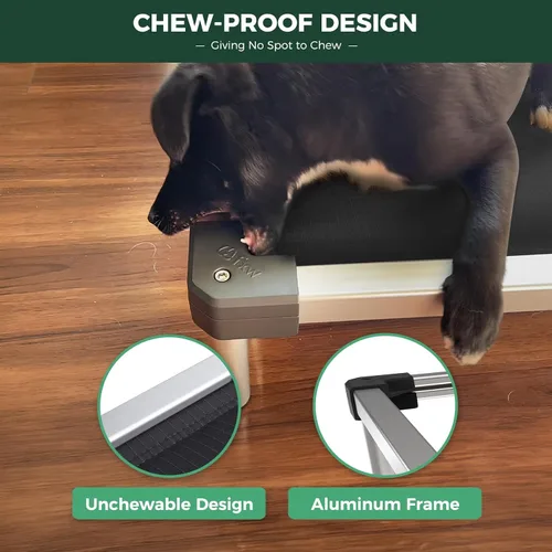 Vista 2 de FXW TitanNest Cama Elevada para Perros a Prueba de Masticación, Catre Elevado para Uso en Interiores/Exteriores/Camping, Cama Acolchada