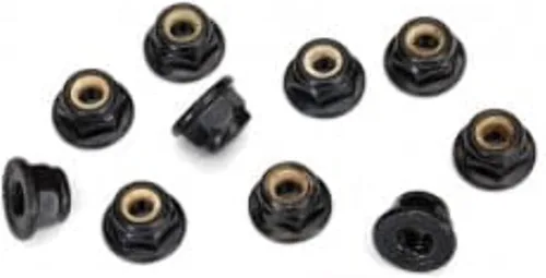 Vista 2 de Traxxas 8347 Tuercas 0.157 in Brida Nylon Bloqueo dentado (negro) (10)