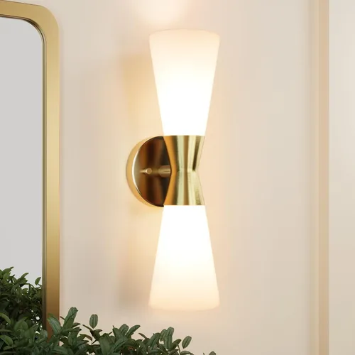 Vista 22 de Aplique de pared para baño, apliques modernos negros de 13 pulgadas, decoración de pared, accesorios de pared interiores para sala de estar