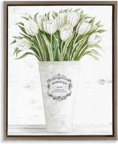 Vista 14 de Stupell Industries Stellar Design Studio - Lienzo decorativo con marco flotante, gris, 17 x 21 pulgadas, fácil de colgar y resistente, fabricado