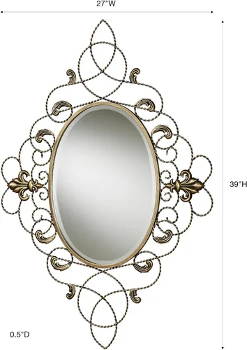 Vista 3 de Touch of Class Kirkland Espejo de pared dorado