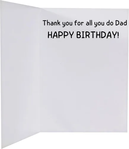 Vista 3 de GIFTING GIGGLES Divertida tarjeta de feliz cumpleaños para papá – de hijo, hija, niños, hijos, todos nosotros – Gran regalo de feliz cumple