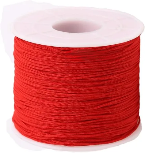 Vista 25 de Cordón de nailon de 0.020 in, hilo de ajuste para nudos chinos, collares, joyería, macramé, cuentas, pulseras de 150 yardas (negro)