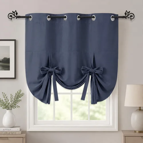Vista 12 de Pony Dance Cenefa Enrollable Beige - Cenefa de Ventana para Cocina Cortina Enrollable con Ojales para Decoración del Hogar Cenefa Ajustable, 42''An