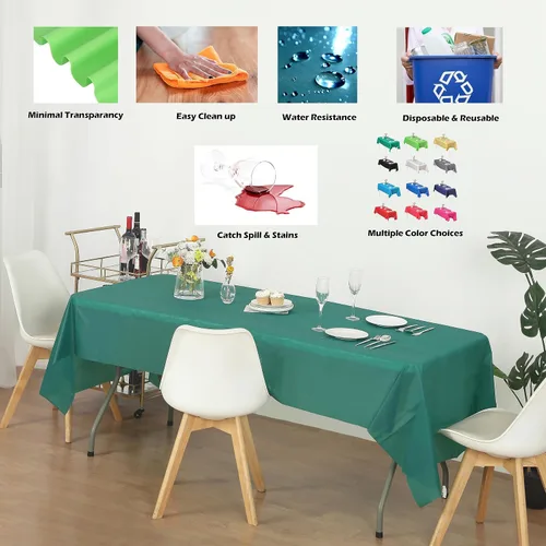 Vista 36 de Evershine - Mantel de plástico resistente (reutilizable, 12 unidades)