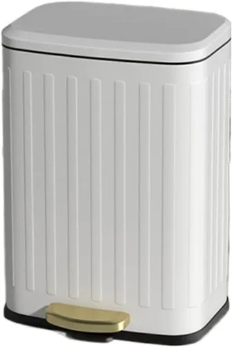 Vista 9 de HIHELO Cubo de basura de 6L/12L para el hogar, cocina, sala de estar, papelera de gran capacidad, con pedal de doble capa, cubo de basura de acero