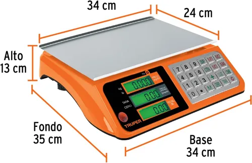 Vista 3 de Balanza electrónica de 88.2 lbs de capacidad multifunción