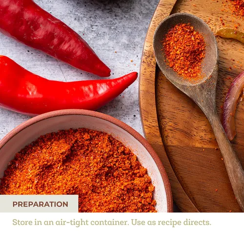 Vista 6 de Fresh & Wild Piement d'Espelette - Chili Pepper Powder Todo natural, vegano, sin gluten Para cocinar con pollo, salchichas/salami, mariscos