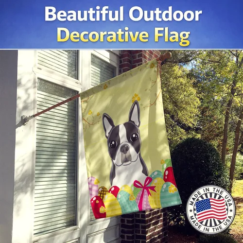Vista 620 de Caroline's Treasures BB1923GF Bandera decorativa para jardín con diseño de Border Collie, para caza de huevos de Pascua, para jardín, jardín, patio