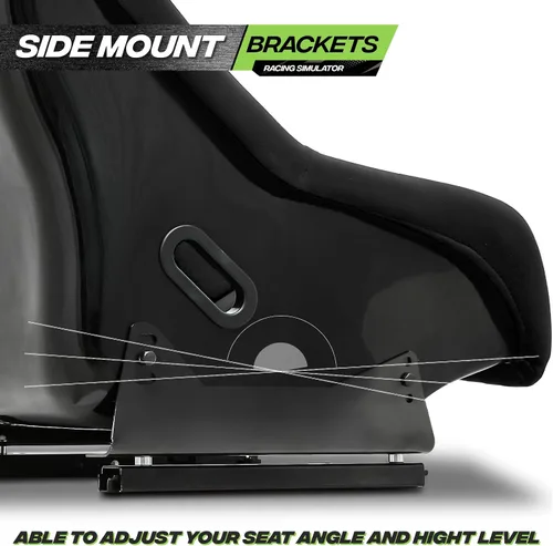 Vista 5 de Magshion Asiento de carreras con deslizador para cabina de simulador de rueda de carreras, asiento universal de conducción simulador de carreras