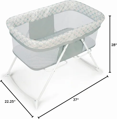 Vista 6 de Ingenuity Snooze & Stow - Moisés plegable portátil mecedor, Sheppy, a partir de 0 meses