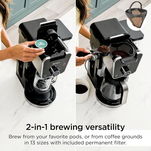 Vista 3 de Ninja Cafetera de goteo especial, DualBrew Pro, negro CFP307