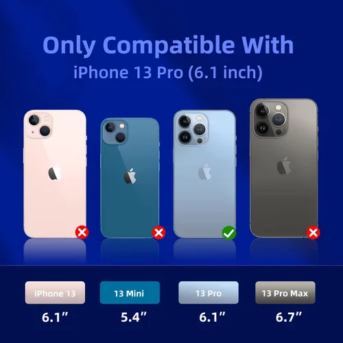Vista 2 de Funda compatible con iPhone 13 Pro, [Protección contra caídas] [Anti-huellas dactilares] Funda de silicona líquida a prueba de golpes con forro