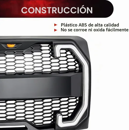 Vista 2 de EOMD Parrilla frontal compatible con F150 2009-2014 con DRL y luces de señal de giro, color negro mate