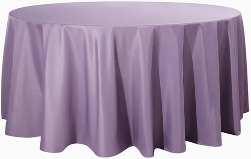 Vista 5 de 6 manteles redondos de poliéster de 132 pulgadas, color champán, manteles de tela lavable de 132 pulgadas para fiestas, bodas, recepciones, bufés