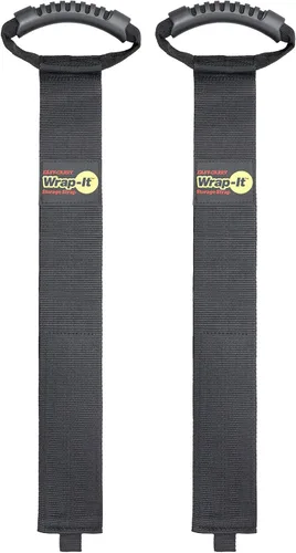 Vista 13 de Correas Wrap-It Storage de fácil transporte – 22 pulgadas (paquete de 2) – Correa de transporte de gancho y bucle de alta resistencia, colgador