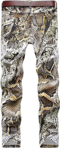 Vista 68 de Enrica Pantalones vaqueros estampados casuales para hombre