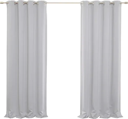 Vista 43 de Best Home Fashion Cortinas opacas con aislamiento térmico, ojales de acero inoxidable y níquel, color rosa bebé, 52 pulgadas de ancho x 63 pulgadas