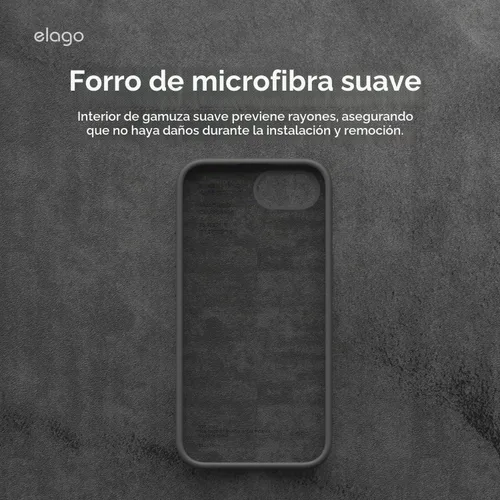 Vista 6 de elago Funda de silicona líquida prémium para iPhone 17e y iPhone 16e, color Negro