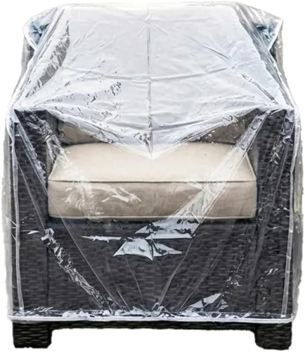 Vista 15 de LAMINET Cubierta para muebles de exterior de plástico impermeable resistente y transparente - Cubierta para mesa rectangular - Protección para 3