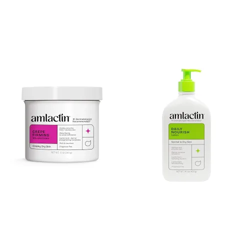 Vista 9 de AmLactin Crema reafirmante de crepé - Crema terapéutica para tensar la piel para el cuerpo - Exfoliante e hidratante sin arrugas, cuidado de la piel