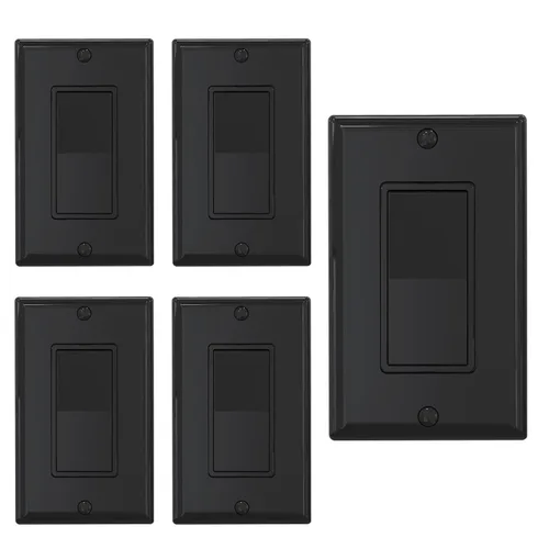 Vista 14 de ELEGRP Interruptor de luz decorativo de 4 vías, 15 amperios, 120-277 voltios, interruptor de pared basculante decorativo de CA de repuesto