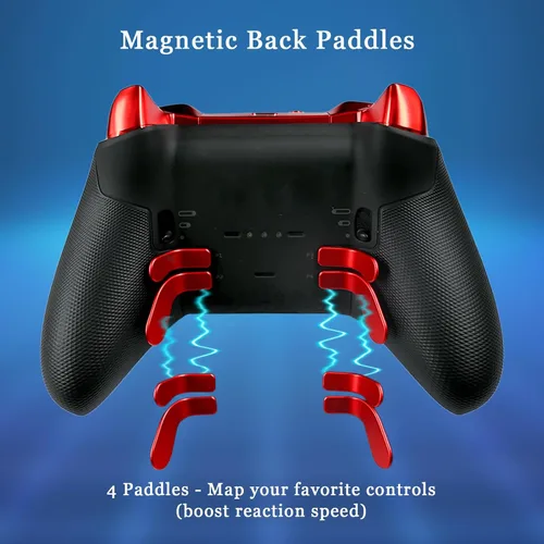 Vista 5 de KanKanGou Customized Elite Series 2 Controller-Magic Sound Red,Compatible with Xbox Elite Series 2 Controller,Gamepad Compatible for Xbox One,Xbox