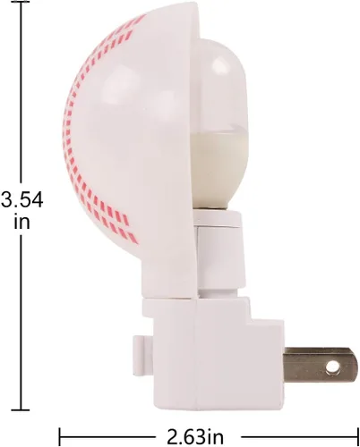 Vista 3 de Paquete de 2 luces LED de noche de color blanco cálido - Béisbol