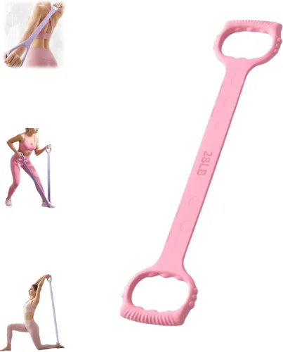 Vista 13 de Figura 8 Banda de resistencia de fitness, Figura 8 bandas de ejercicio para mujeres y hombres, 8 bandas de goma de resistencia en forma de brazos