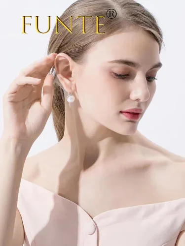 Vista 5 de 3 pares de aretes de perlas para mujer, aretes de perlas de oro, aretes de perlas, aretes colgantes de perlas de plata de ley S925 con poste