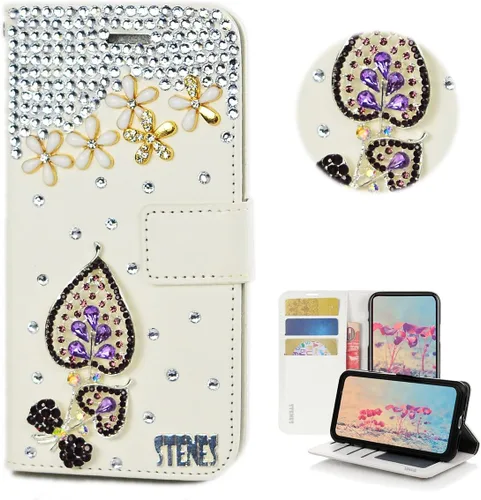 Vista 31 de Bling Wallet - Funda para teléfono compatible con Samsung Galaxy Z Fold 3 5G, elegante, hecha a mano, 3D, hecha a mano, ballet, pintalabios, tacón