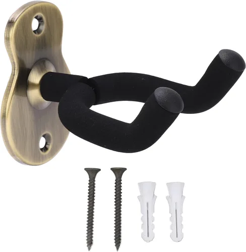 Vista 12 de Guitar Wall Mount Hanger Hook Holder, Space Saving (Rose Gold)