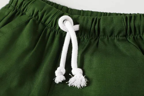 Vista 6 de Conjunto corto de ropa de verano para niños pequeños, de algodón Bs20-tz51
