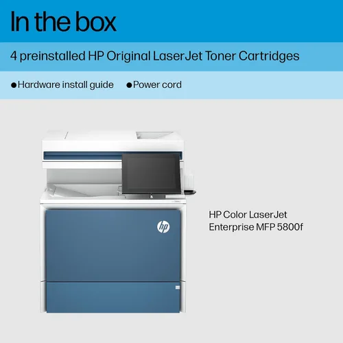 Vista 6 de HP Impresora Color LaserJet Enterprise MFP 5800f, impresión, escaneo, copia, lo mejor para empresas (6QN30A)
