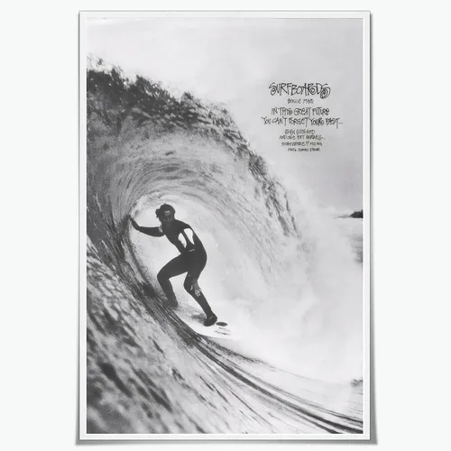 Vista 30 de Póster retro de surf fresco, arte de pared en blanco y negro, pósteres estéticos de habitación, arte de pared vintage del océano, pintura en lienzo